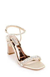 Badgley Mischka Marilee Block Heel Ivory | Women Block Heels