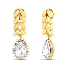 Badgley Mischka Metal Leaf Teardrop Earrings | Women Fashion Jewelry