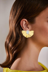 Badgley Mischka Molten Leaf And Stone Stud Earring | Women Fashion Jewelry