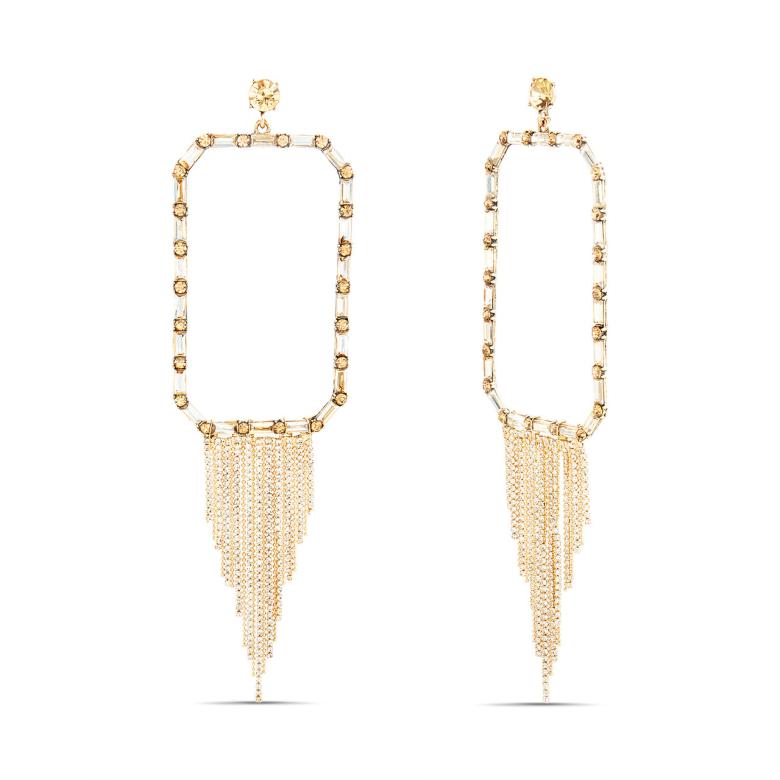 Badgley Mischka Oversized Rectangle Statement Earrings | Women Fashion Jewelry