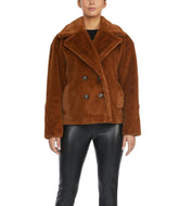 Badgley Mischka Rollande Faux Fur Coat Cognac | Women Outerwear