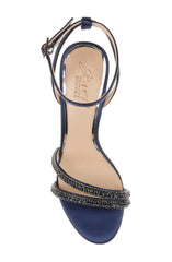 Badgley Mischka Rosa Block Heel Sandal With Gemstone Straps Champagne | Women Block Heels