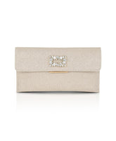 Badgley Mischka Sarah Envelope Clutch With Crystal Brooch Black | Women Evening Bags