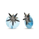 Badgley Mischka Sea Blue Sequin Starburst Earrings | Women Fashion Jewelry