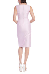 Badgley Mischka Sleeveless Waist Detail Sheath Dress Peony | Women Cocktail