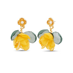 Badgley Mischka Spring-y Floral Fabric Earrings | Women Fashion Jewelry