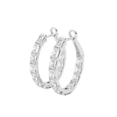 Badgley Mischka Square-Cut Diamond Hoop Earrings | Women Diamonds