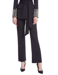 Badgley Mischka Stretch Scuba Boot Cut Pant Black | Women Cocktail