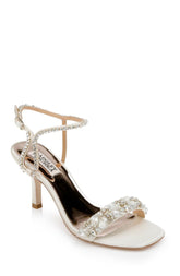 Badgley Mischka Tanika Shapely Sandal Ivory | Women Stiletto