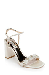 Badgley Mischka Tanisha Block Heel Sandal Ivory | Women Block Heels