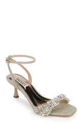 Badgley Mischka Telissa Kitten Heel Sandal Pearl Nude | Women Best Sellers