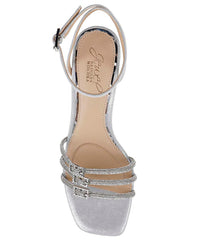 Badgley Mischka Tesslynn Open Toe Kitten Heels With Ankle Strap Black | Women Kitten Heel