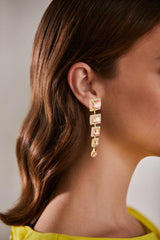 Badgley Mischka Tiered Rose Crystal Earrings | Women Fashion Jewelry