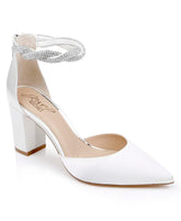 Badgley Mischka Tinsley Pointed Toe Block Heel Pumps Black | Women Block Heels