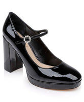 Badgley Mischka Trisha Mary Jane Platform Pumps In Patent Leather Black Patent | Women Platform