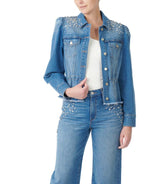 Badgley Mischka Tunnel Waist Jean Jacket Gardner Wash | Women Day