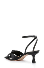 Badgley Mischka Valerie Open Toe Kitten Heels Black | Women Best Sellers