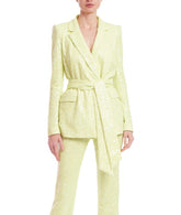 Badgley Mischka Wrap Sparkle Blazer Lime | Women Cocktail