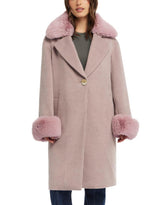 Badgley Mischka Yamini Wool Coat Dusty Lilac | Women Outerwear