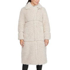 Badgley Mischka Yara Lux Faux Fur Coat Cream | Women Outerwear