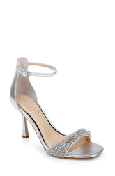 Badgley Mischka Yesica Stiletto With Crystal-Encrusted Strap Black | Women Stiletto