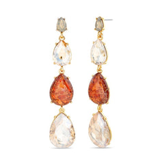 Badgley Mischka 4-Tiered Teardrop Stone Dangle Earrings | Women Fashion Jewelry