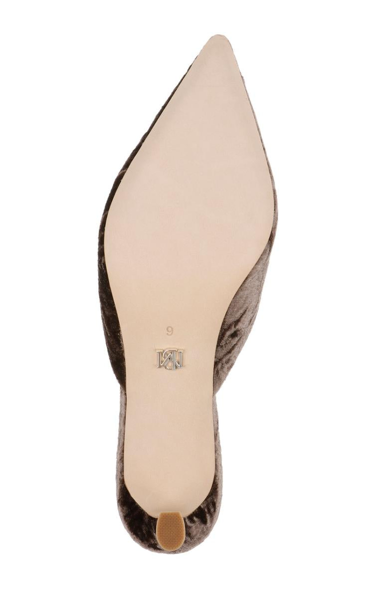 Badgley Mischka Abigayl Pointed Toe Mules Black Velvet | Women Kitten Heel