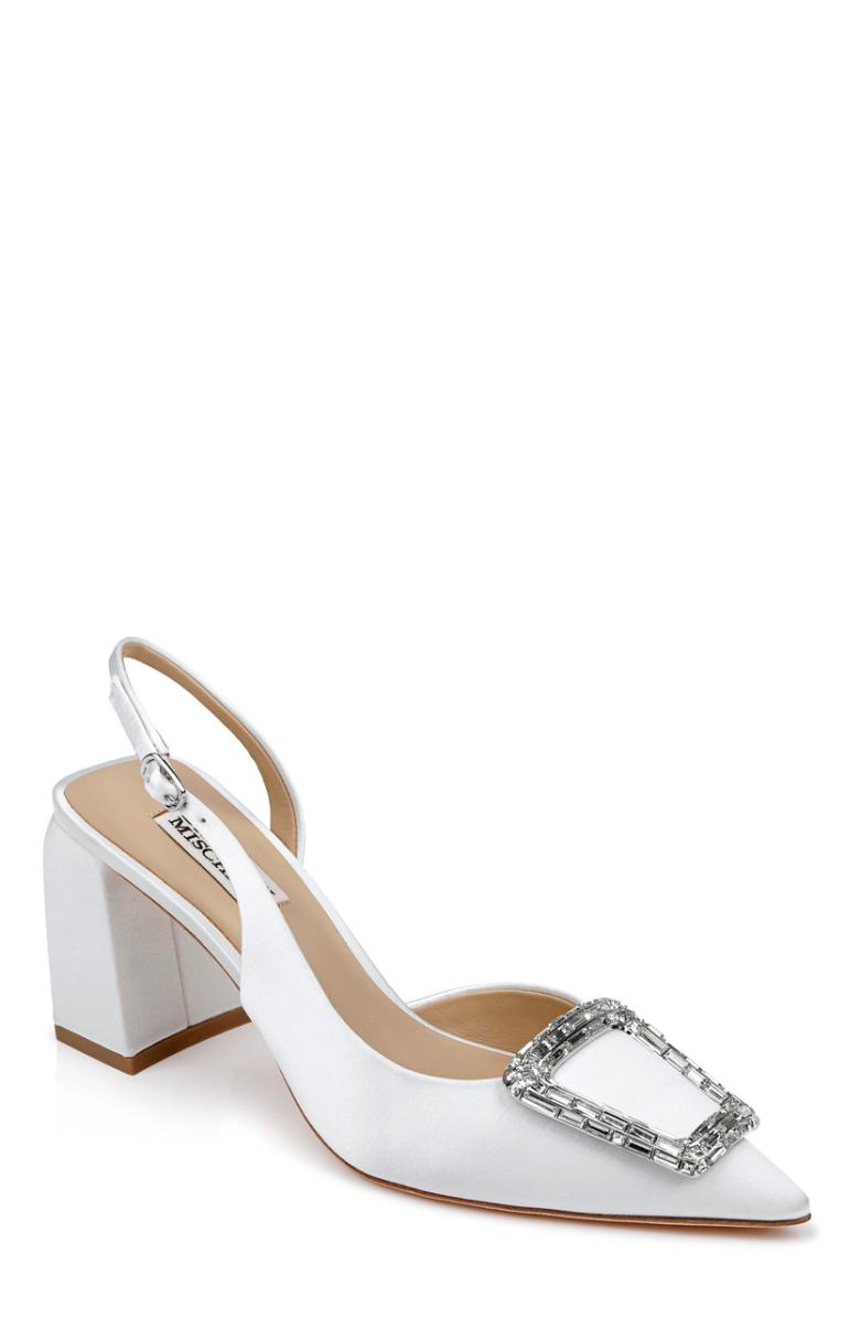 Badgley Mischka Adaline Slingback Block Heels Black | Women Block Heels