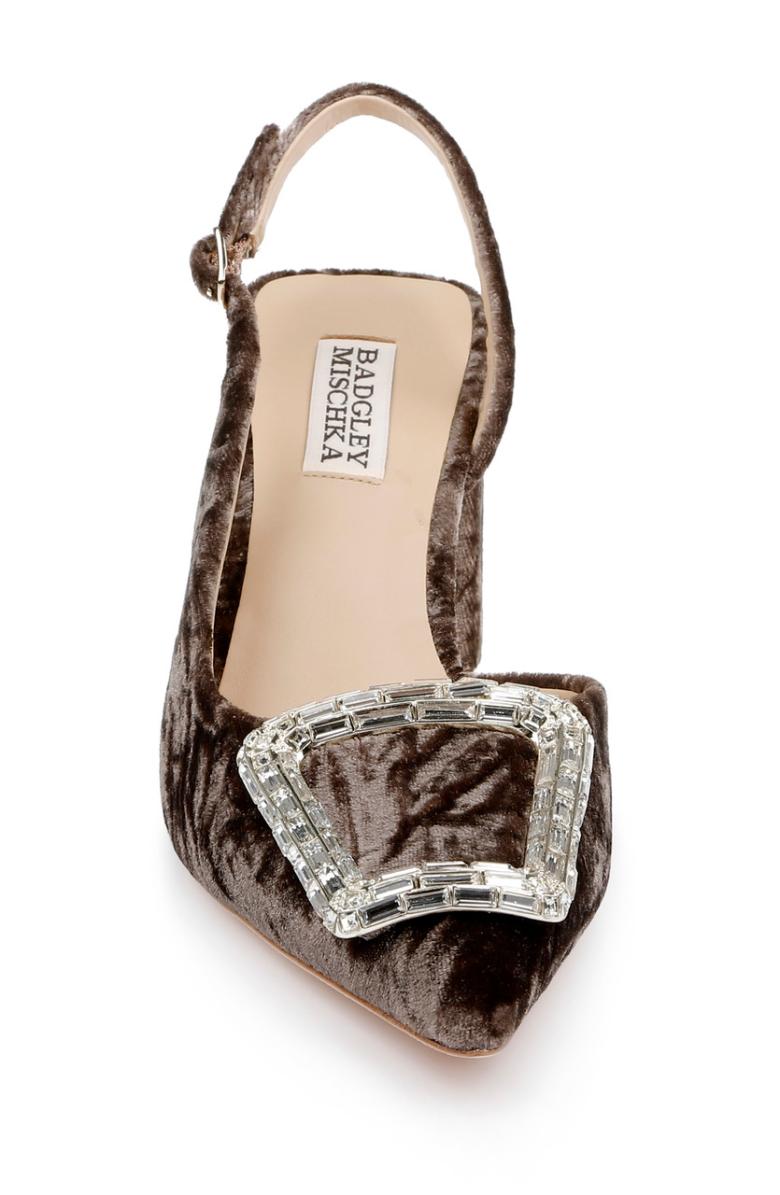 Badgley Mischka Adaline Slingback Block Heels Black | Women Block Heels