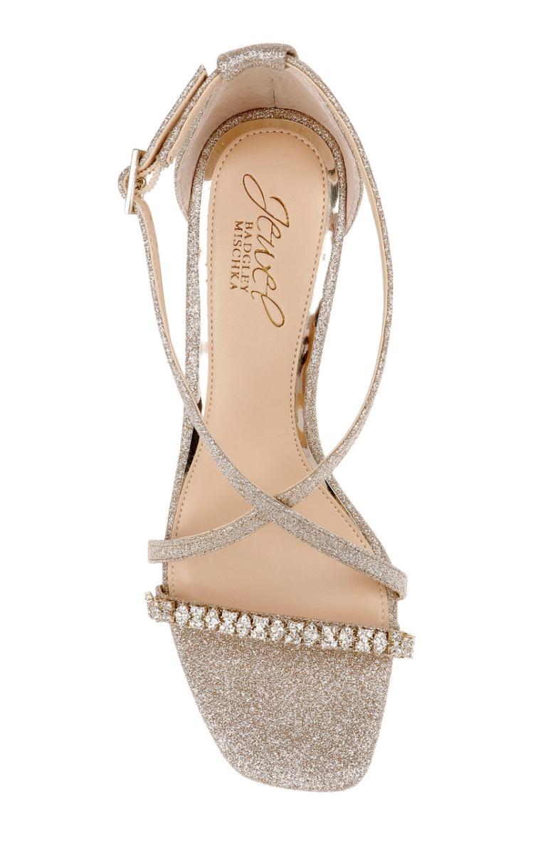 Badgley Mischka Adelynn Perfect Simplicity Wedge Heel Light Gold | Women Wedge