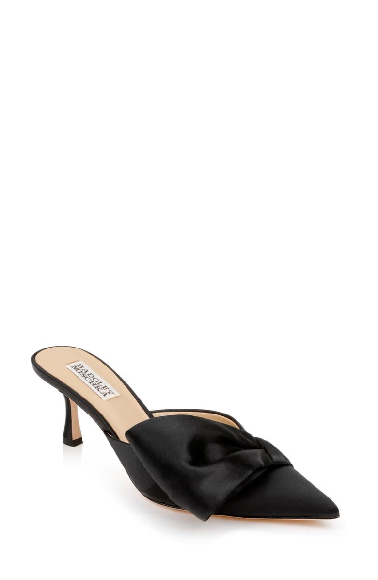 Badgley Mischka Alaya Pointed Toe Mules Black | Women Kitten Heel