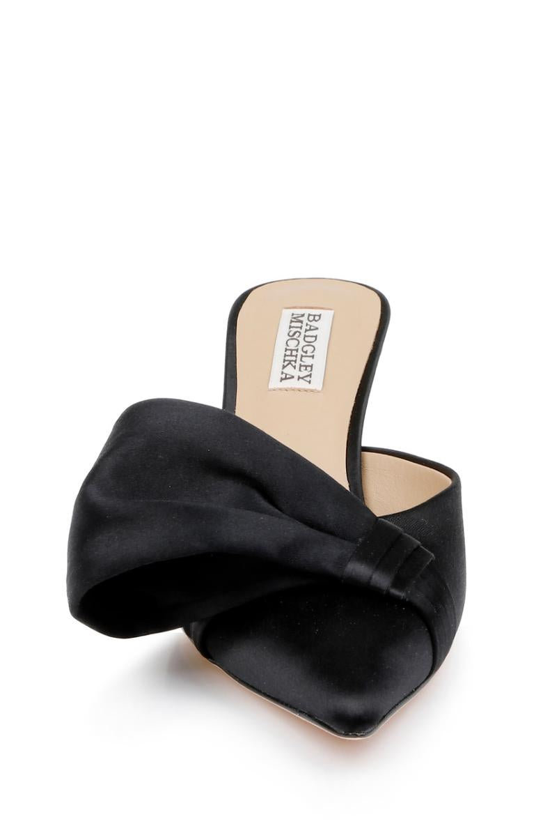 Badgley Mischka Alaya Pointed Toe Mules Black | Women Kitten Heel