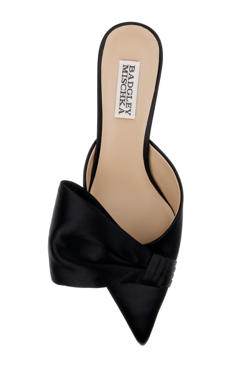 Badgley Mischka Alaya Pointed Toe Mules Black | Women Kitten Heel