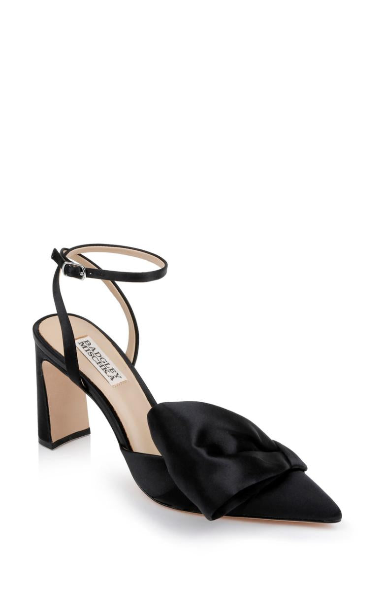 Badgley Mischka Alease Pointed Toe Block Heels Black | Women Block Heels