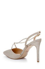 Badgley Mischka Alegria Pointed Toe Stiletto Light Gold | Women Stiletto