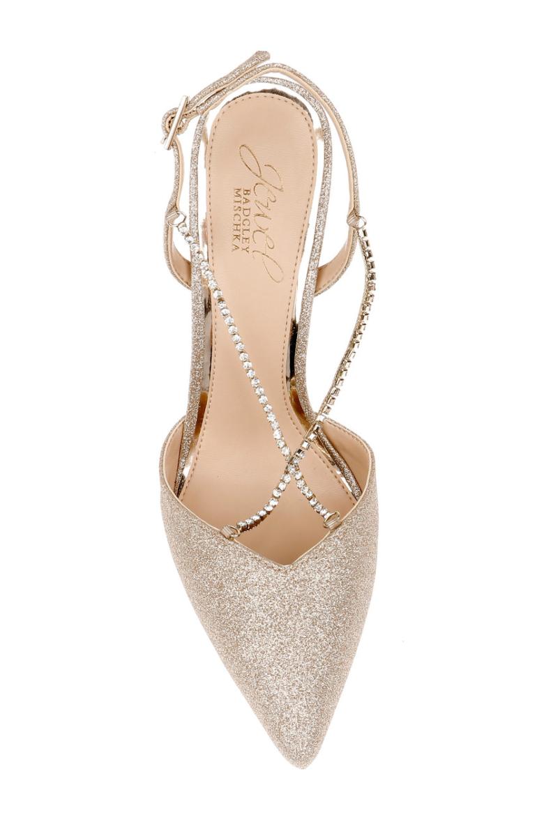 Badgley Mischka Alegria Pointed Toe Stiletto Light Gold | Women Stiletto