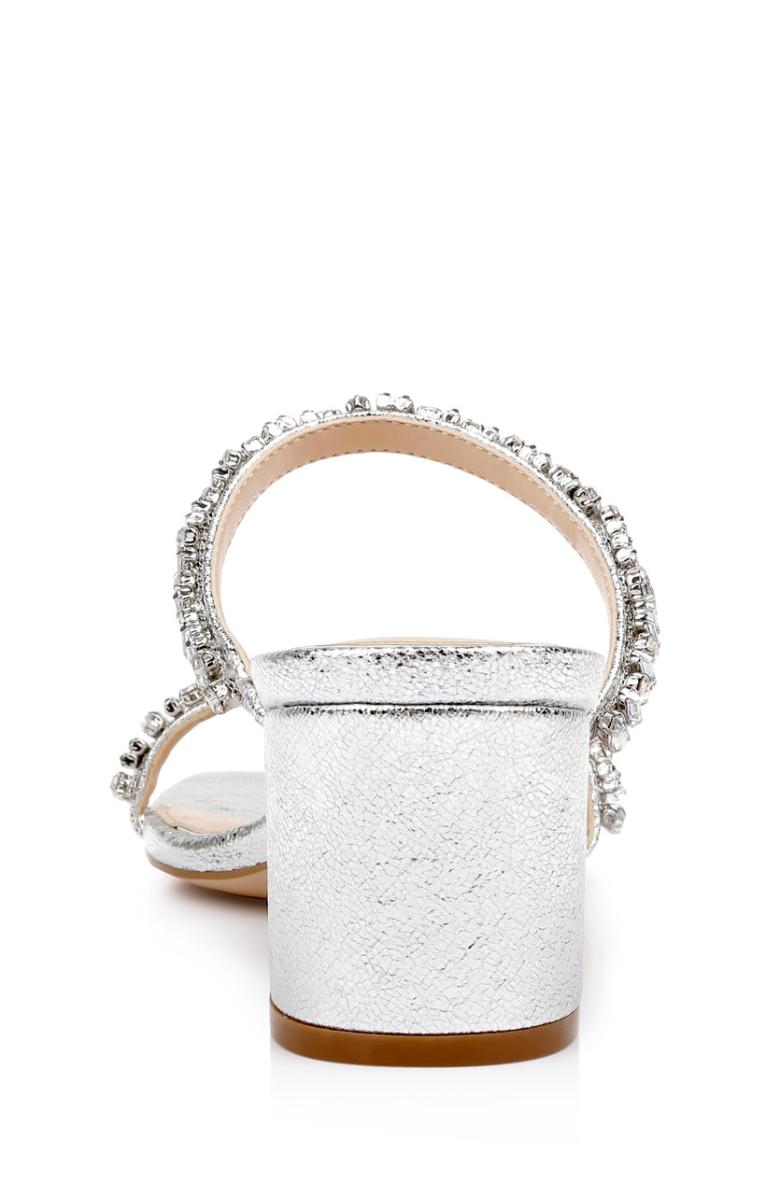 Badgley Mischka Alessia Block Heel Slides Light Gold | Women Block Heels