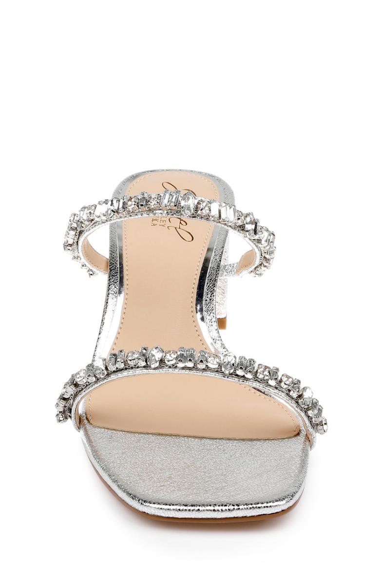 Badgley Mischka Alessia Block Heel Slides Light Gold | Women Block Heels