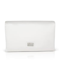 Badgley Mischka Alicia Satin Envelope With Crystal Bow Ivory | Women Evening Bags