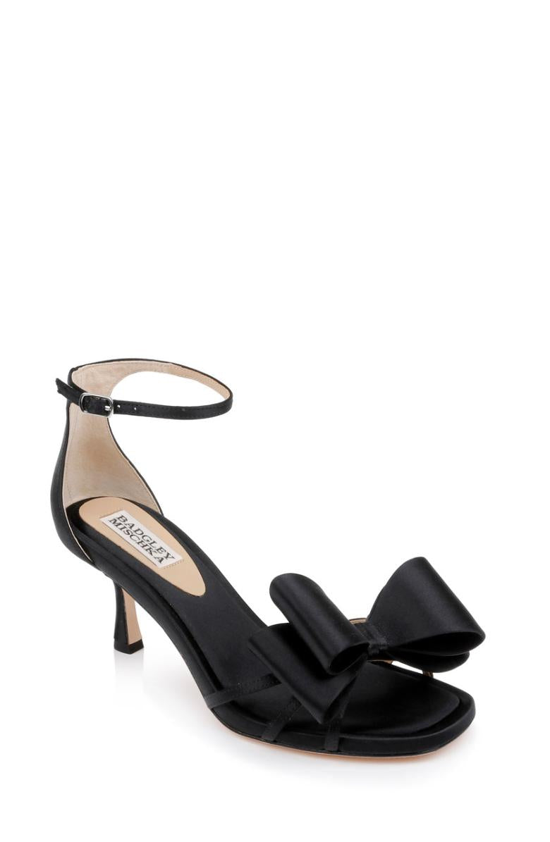 Badgley Mischka Alysha Open Toe Kitten Heels Black | Women Kitten Heel