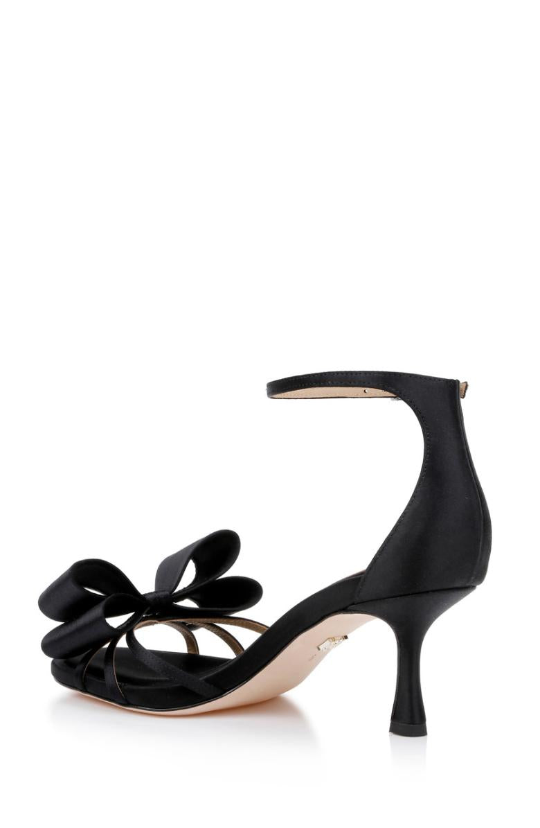 Badgley Mischka Alysha Open Toe Kitten Heels Black | Women Kitten Heel