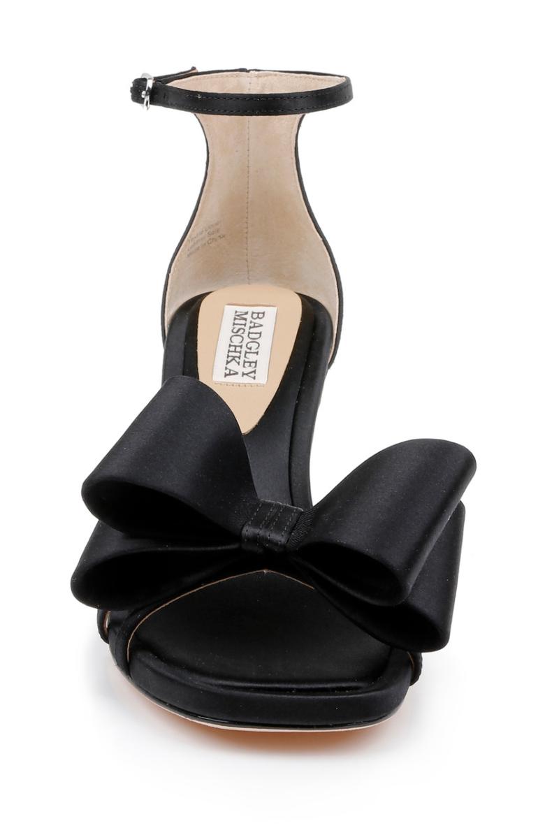 Badgley Mischka Alysha Open Toe Kitten Heels Black | Women Kitten Heel