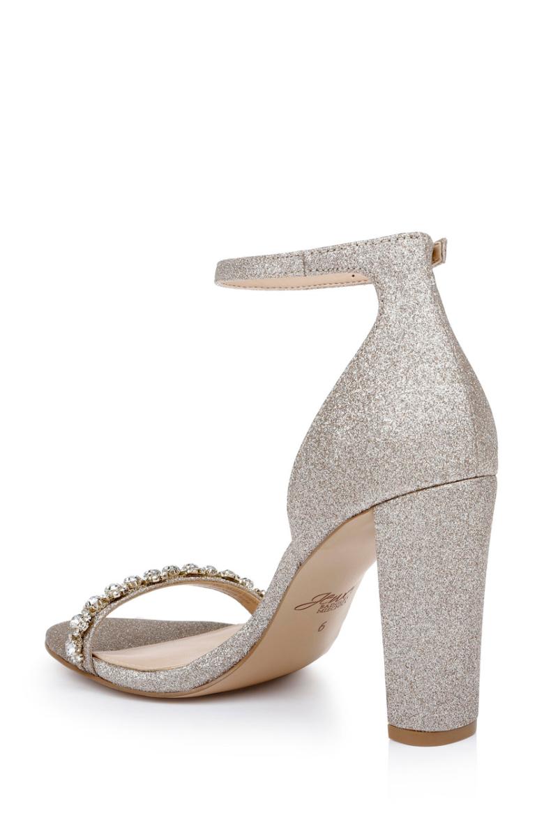 Badgley Mischka Alyssa Block Heel Sandals Light Gold | Women Block Heels