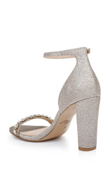 Badgley Mischka Alyssa Block Heel Sandals Light Gold | Women Block Heels