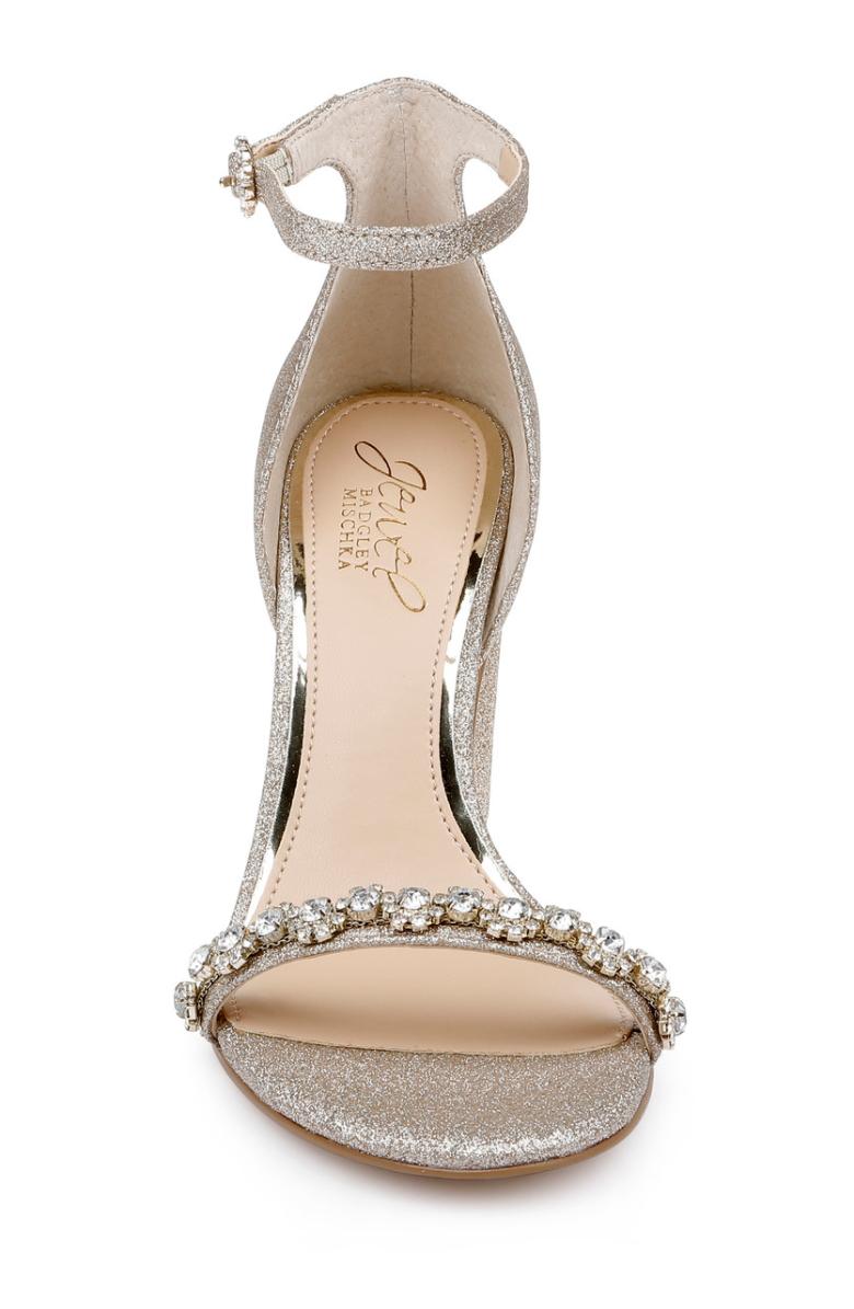 Badgley Mischka Alyssa Block Heel Sandals Light Gold | Women Block Heels