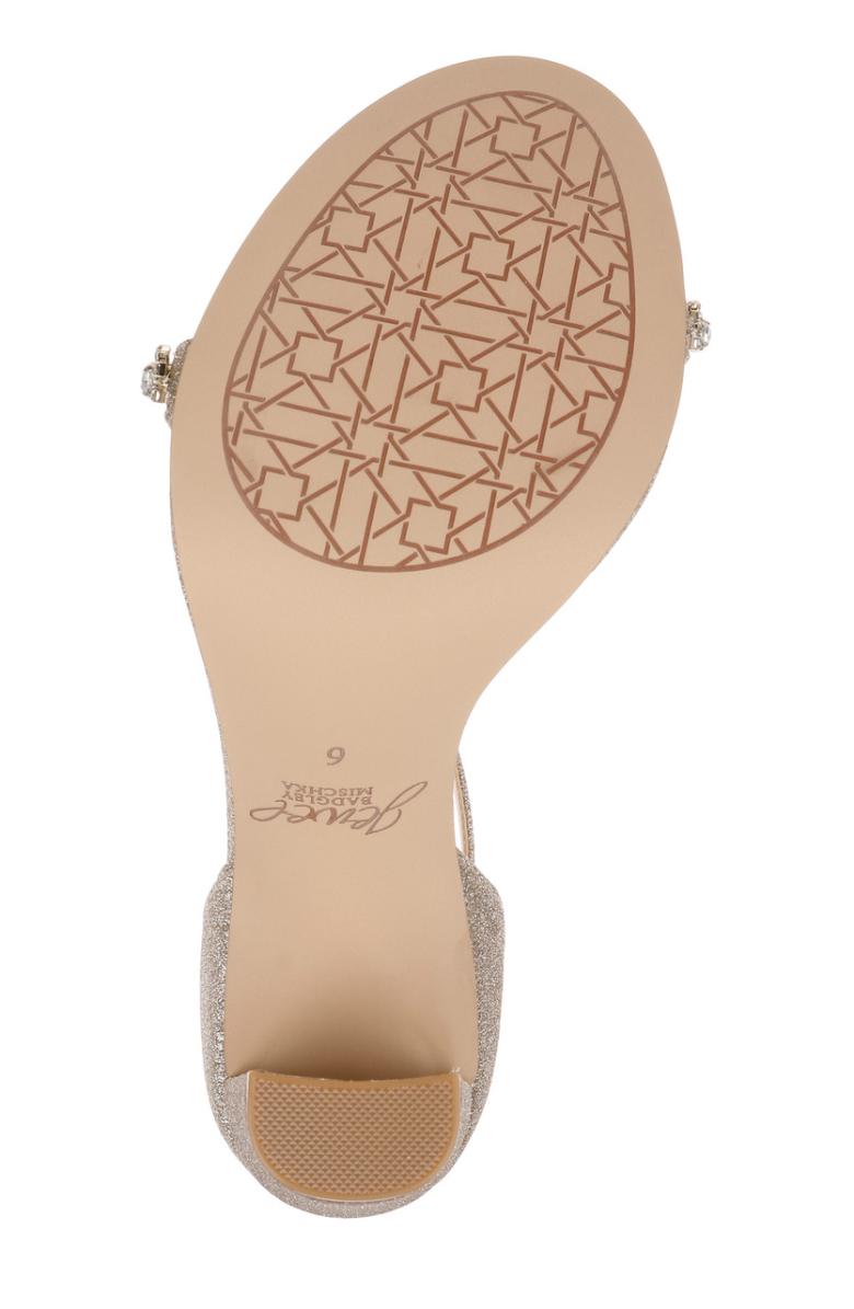 Badgley Mischka Alyssa Block Heel Sandals Light Gold | Women Block Heels