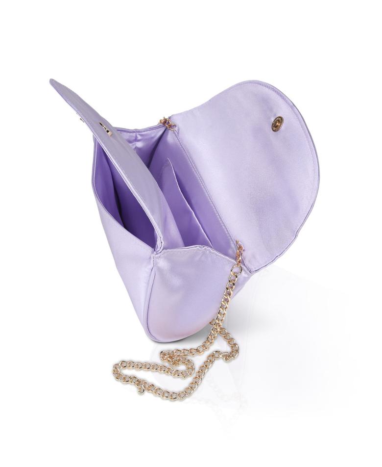 Badgley Mischka Amelia Double Flap Satin Clutch Black | Women Evening Bags