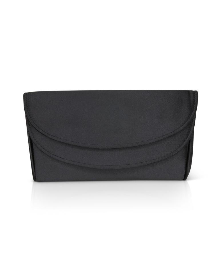 Badgley Mischka Amelia Double Flap Satin Clutch Black | Women Evening Bags