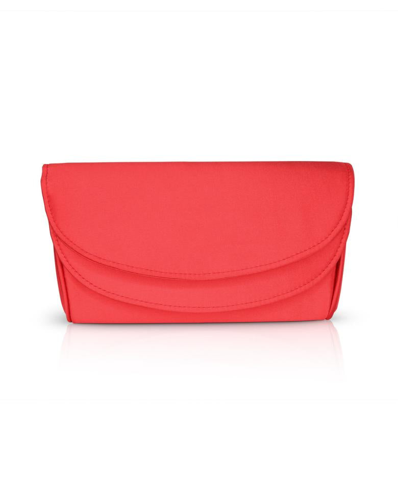 Badgley Mischka Amelia Double Flap Satin Clutch Black | Women Evening Bags