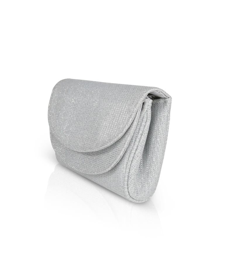 Badgley Mischka Amelia Double Flap Satin Clutch Black | Women Evening Bags